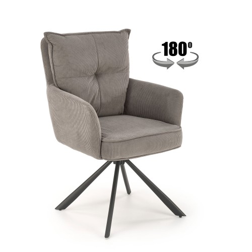 Rotējošs atpūtas krēsls K-528, pelēks
